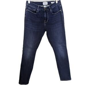 FRAME Women's Size 31 Dark Wash Le Skinny De Jeanne Crop Jeans Denim $228 MSRP